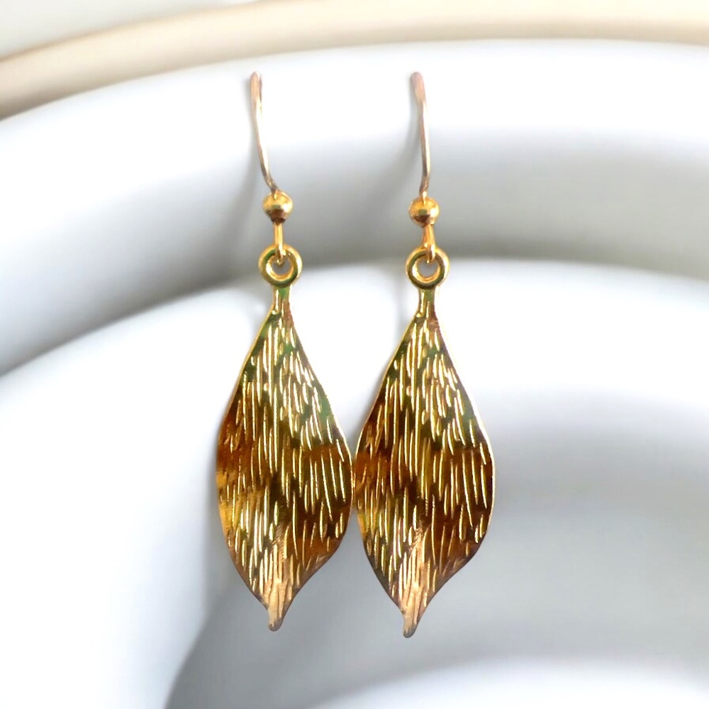 Gold Leaf Handmade Earrings